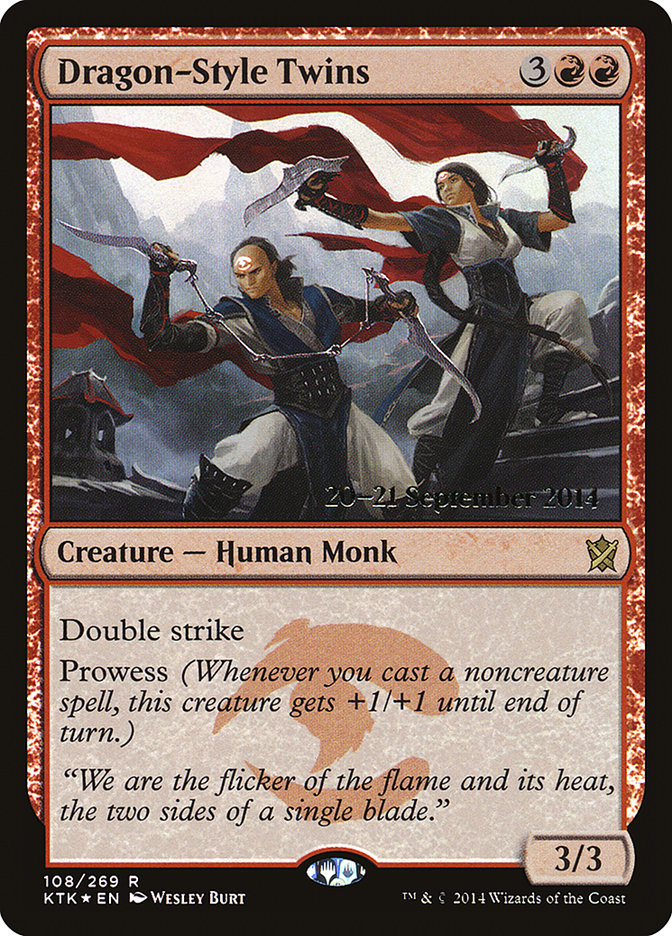 Dragon-Style Twins [Khans of Tarkir Prerelease Promos] | Good Games Cannington