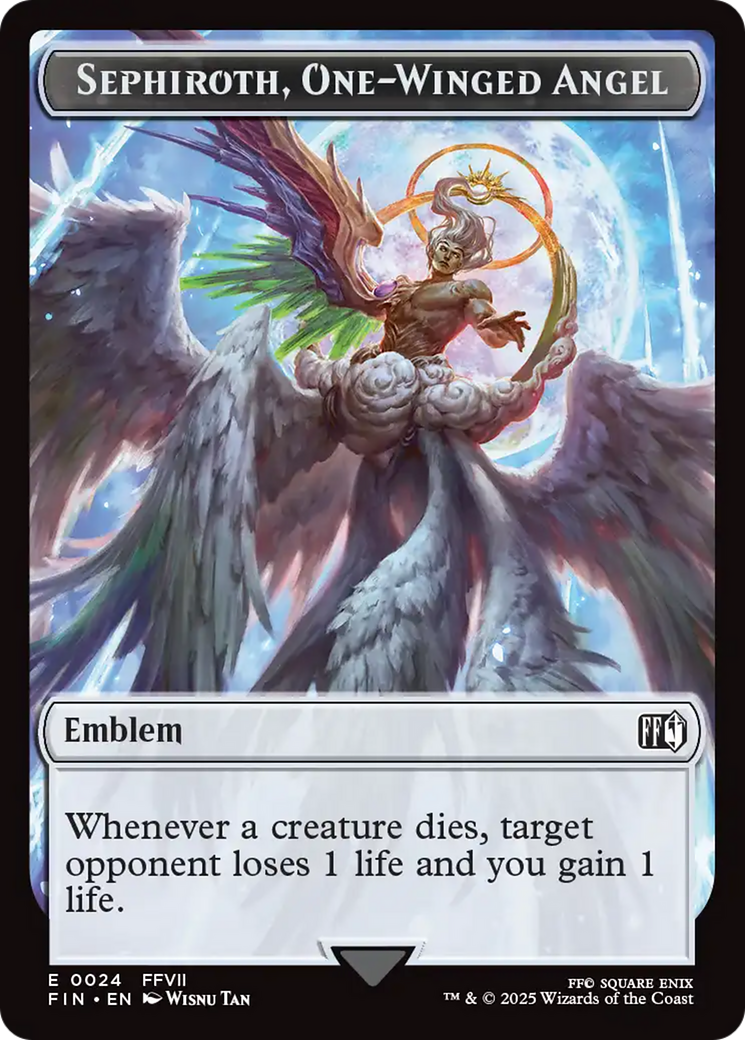 Emblem - Sephiroth, One-Winged Angel // Robot Warrior Double-Sided Token [FINAL FANTASY Tokens] | Good Games Cannington