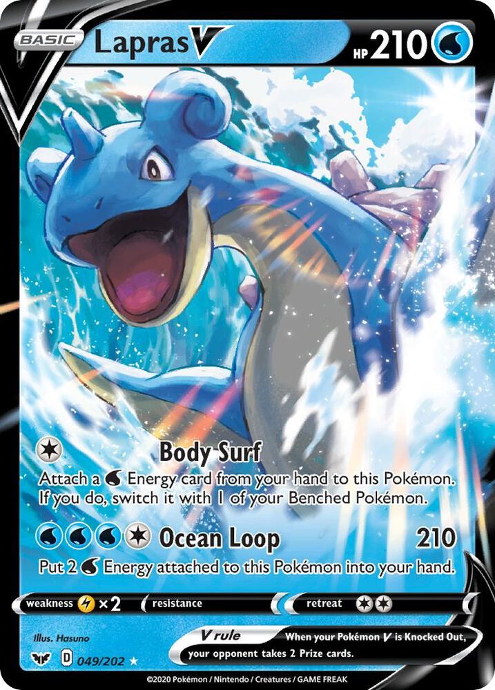 Lapras V 049/202 (SWSH01: Sword & Shield Base Set)  - Holofoil | Good Games Cannington