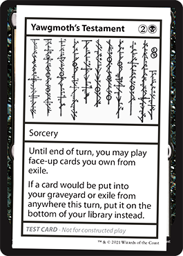 Yawgmoth's Testament (2021 Edition) [Mystery Booster Playtest Cards] | Good Games Cannington