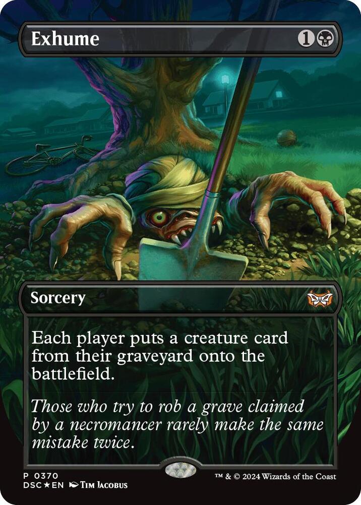 Exhume 370 (Commander: Duskmourn: House of Horror)  - Borderless Foil | Good Games Cannington