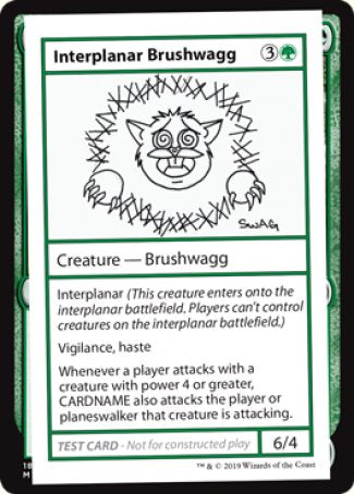 Interplanar Brushwagg (2021 Edition) [Mystery Booster Playtest Cards] | Good Games Cannington