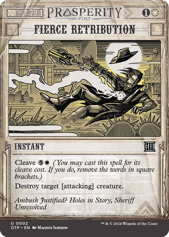 Fierce Retribution 2 (Outlaws of Thunder Junction: Breaking News)  - Foil | Good Games Cannington