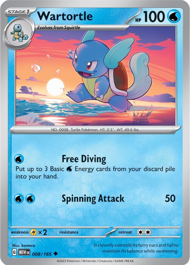 Wartortle (008/165) [Scarlet & Violet 151] | Good Games Cannington