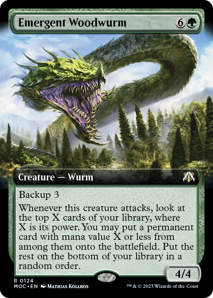 Emergent Woodwurm (Extended Art) [March of the Machine Commander] | Good Games Cannington
