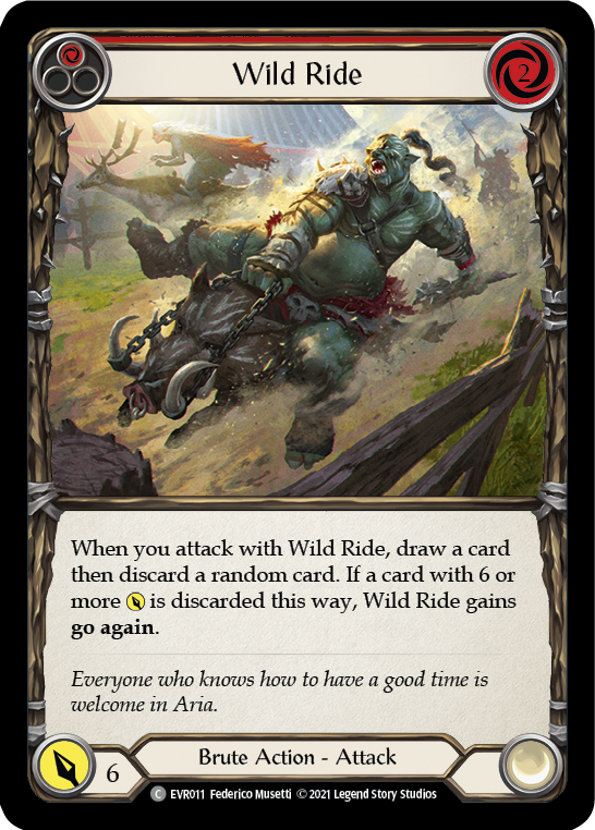 Wild Ride (Red) [EVR011] (Everfest)  1st Edition Rainbow Foil | Good Games Cannington