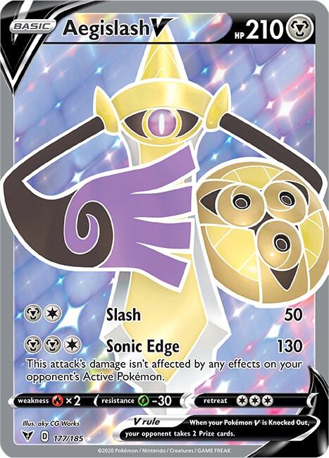 Aegislash V 177/185 (SWSH04: Vivid Voltage)  - Holofoil | Good Games Cannington