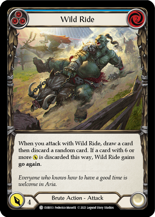 Wild Ride (Blue) [EVR013] (Everfest)  1st Edition Rainbow Foil | Good Games Cannington