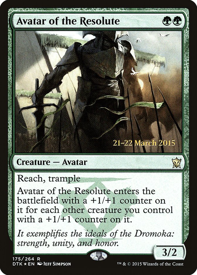 Avatar of the Resolute [Dragons of Tarkir Prerelease Promos] | Good Games Cannington