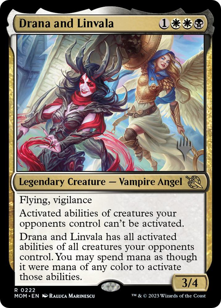Drana and Linvala 222p/162 (Promo Pack: March of the Machine)  - Foil | Good Games Cannington