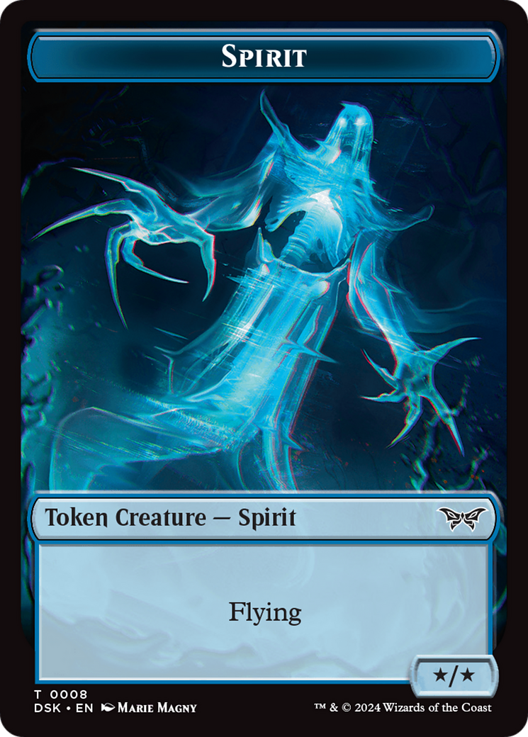 Spirit (0008) // Gremlin Double-Sided Token [Duskmourn: House of Horror Tokens] | Good Games Cannington