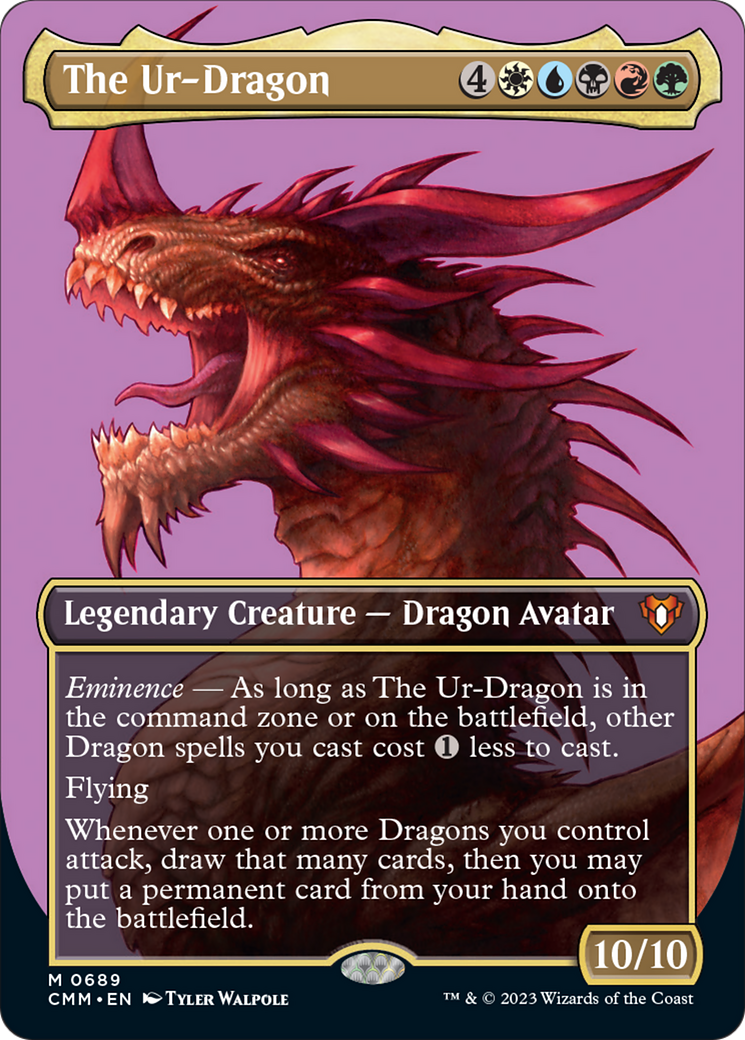 The Ur-Dragon (Borderless Profile) [Commander Masters] | Good Games Cannington