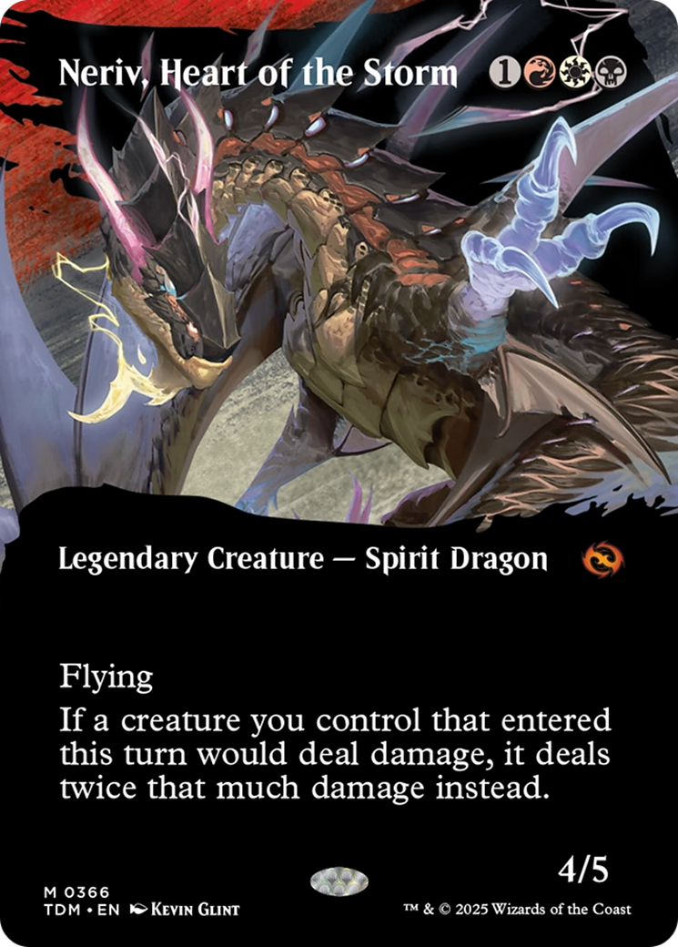 Neriv, Heart of the Storm (Borderless) [Tarkir: Dragonstorm] | Good Games Cannington