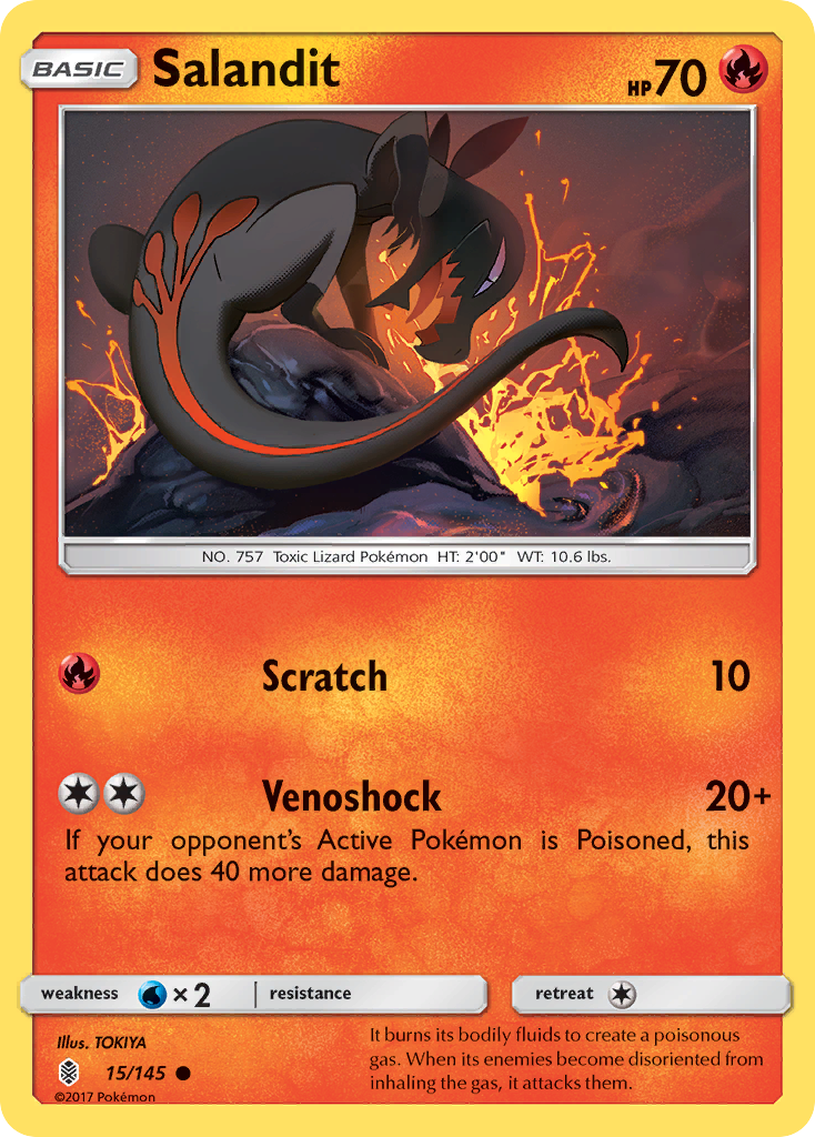 Salandit (15/145) [Sun & Moon: Guardians Rising] | Good Games Cannington