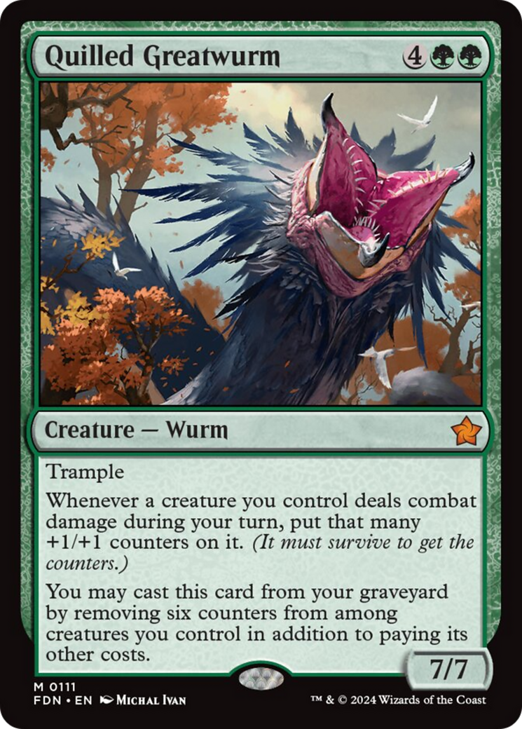 Quilled Greatwurm [Foundations] | Good Games Cannington