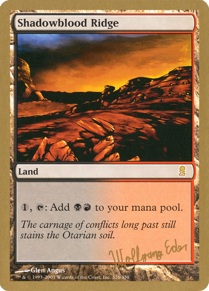 Shadowblood Ridge (Wolfgang Eder) [World Championship Decks 2003] | Good Games Cannington