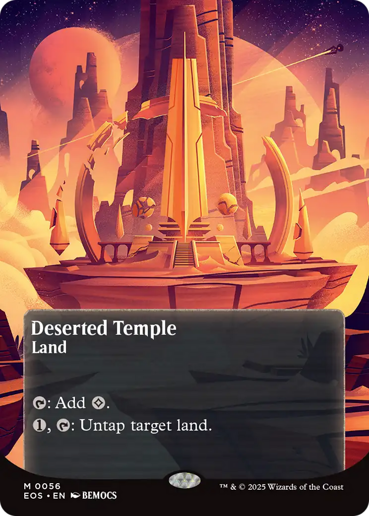 Deserted Temple (0056) (Borderless) [Edge of Eternities: Stellar Sights] | Good Games Cannington