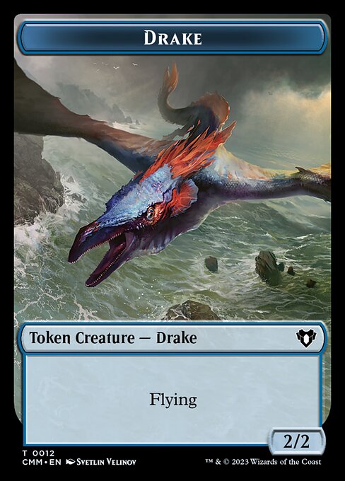 Spirit (0010) // Drake Double-Sided Token [Commander Masters Tokens] | Good Games Cannington