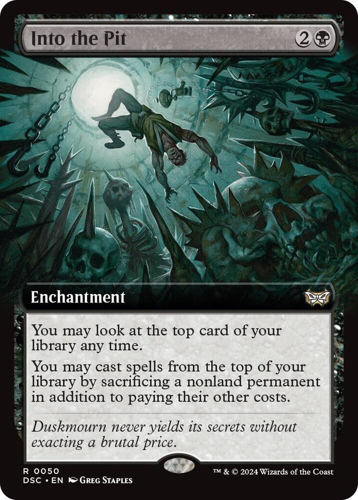 Into the Pit Extended Art 50 (Commander: Duskmourn: House of Horror)  | Good Games Cannington