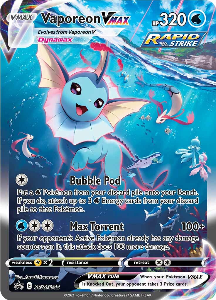 Vaporeon VMAX (SWSH182) [Sword & Shield: Black Star Promos] | Good Games Cannington