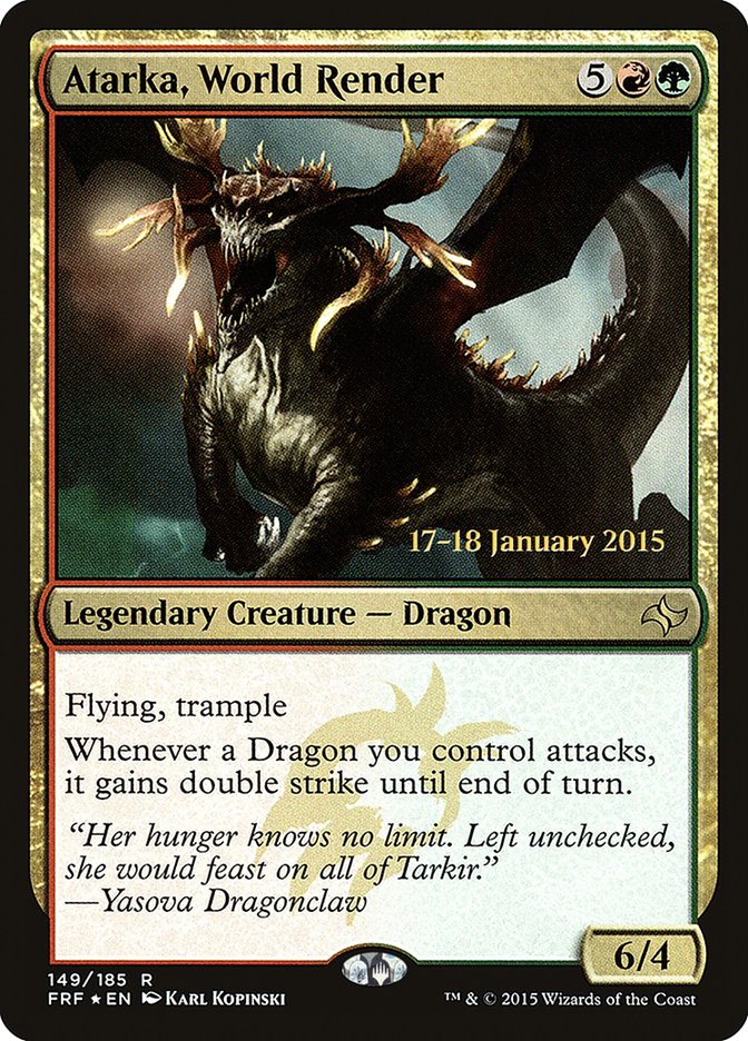 Atarka, World Render [Fate Reforged Prerelease Promos] | Good Games Cannington