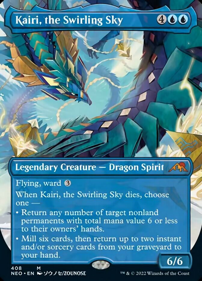 Kairi, the Swirling Sky (Borderless Alternate Art) [Kamigawa: Neon Dynasty] | Good Games Cannington