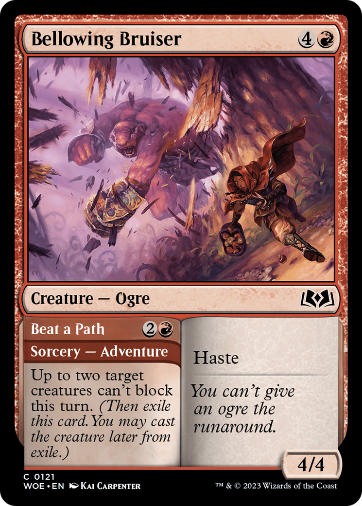 Bellowing Bruiser // Beat a Path [Wilds of Eldraine] | Good Games Cannington
