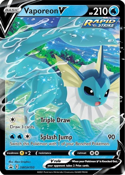 Vaporeon V (SWSH150) [Sword & Shield: Black Star Promos] | Good Games Cannington