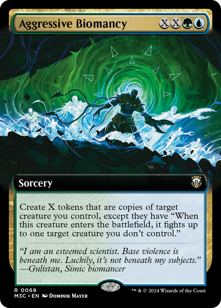 Aggressive Biomancy (Extended Art) (Ripple Foil) [Modern Horizons 3 Commander] | Good Games Cannington