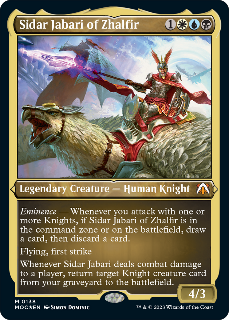 Sidar Jabari of Zhalfir (Display Commander) [March of the Machine Commander] | Good Games Cannington