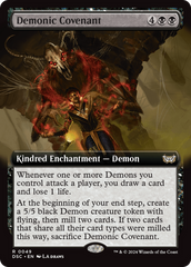 Demonic Covenant (Extended Art) [Duskmourn: House of Horror Commander] | Good Games Cannington