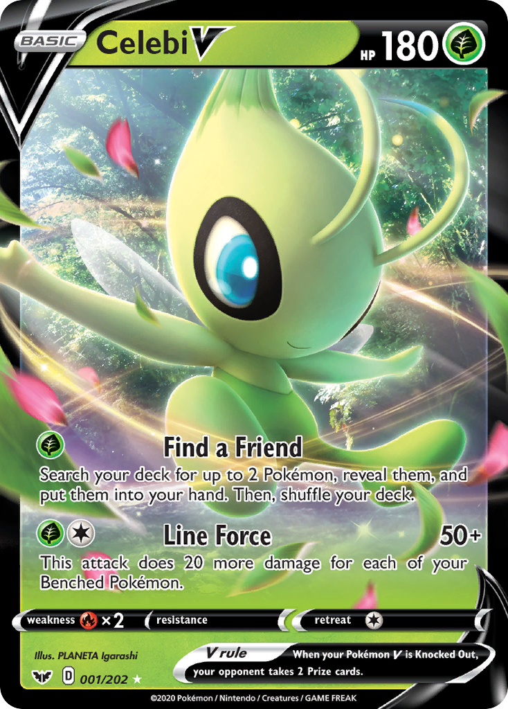 Celebi V (001/202) [Sword & Shield: Base Set] | Good Games Cannington