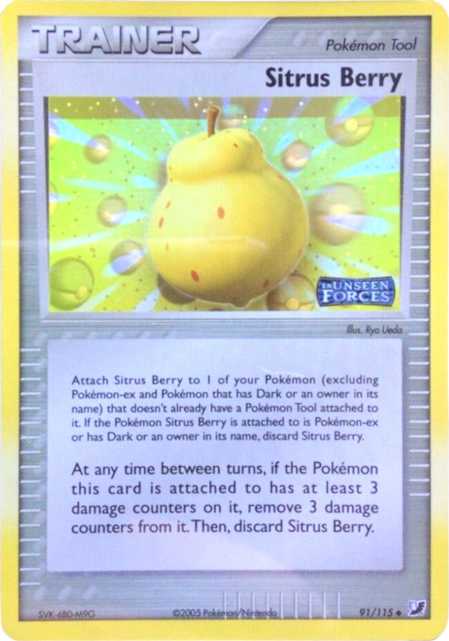 Sitrus Berry (91/115) (Stamped) [EX: Unseen Forces] | Good Games Cannington