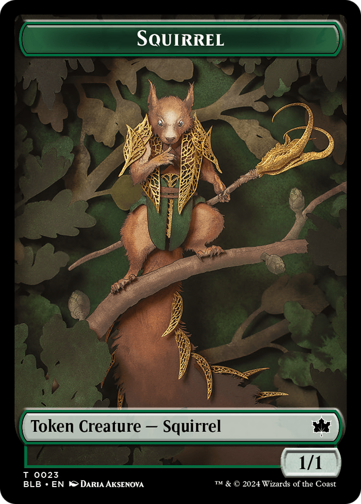 Squirrel // Starscape Cleric Double-Sided Token [Bloomburrow Tokens] | Good Games Cannington