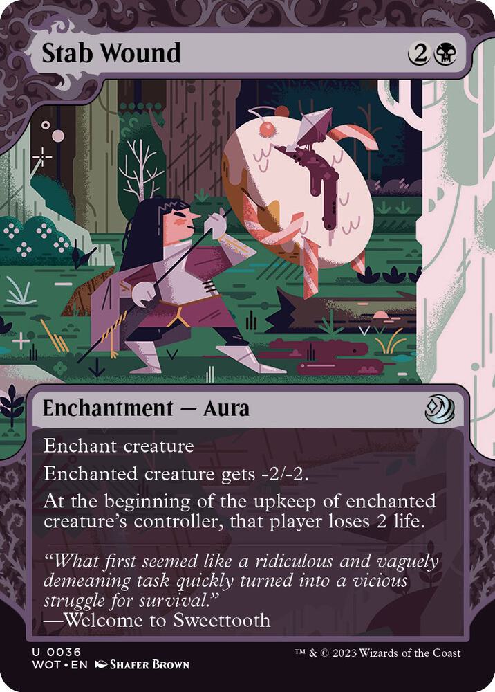 Stab Wound 36/63 (Wilds of Eldraine: Enchanting Tales)  - Showcase Foil | Good Games Cannington