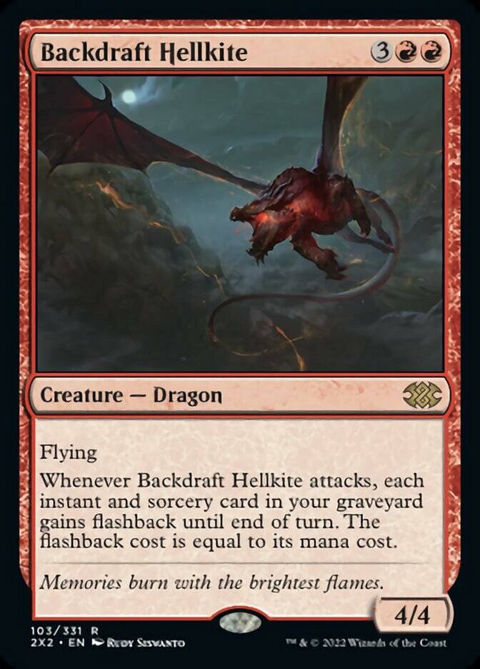 Backdraft Hellkite [Double Masters 2022] | Good Games Cannington