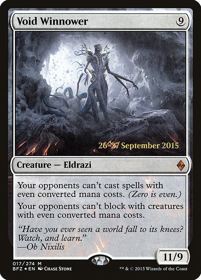 Void Winnower [Battle for Zendikar Prerelease Promos] | Good Games Cannington
