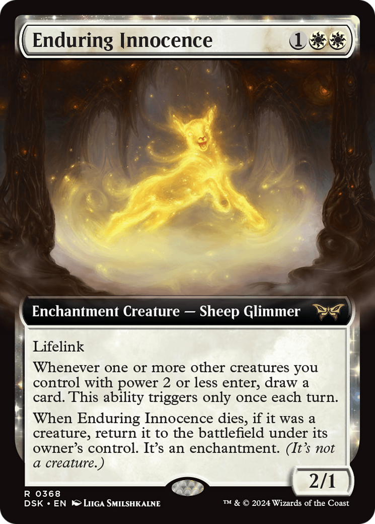 Enduring Innocence (Extended Art) [Duskmourn: House of Horror] | Good Games Cannington