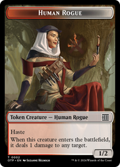 Human Rogue // Plot Double-Sided Token [Outlaws of Thunder Junction: Breaking News Tokens] | Good Games Cannington