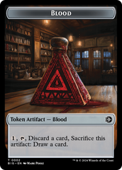 Mercenary // Blood Double-Sided Token [Outlaws of Thunder Junction Tokens] | Good Games Cannington