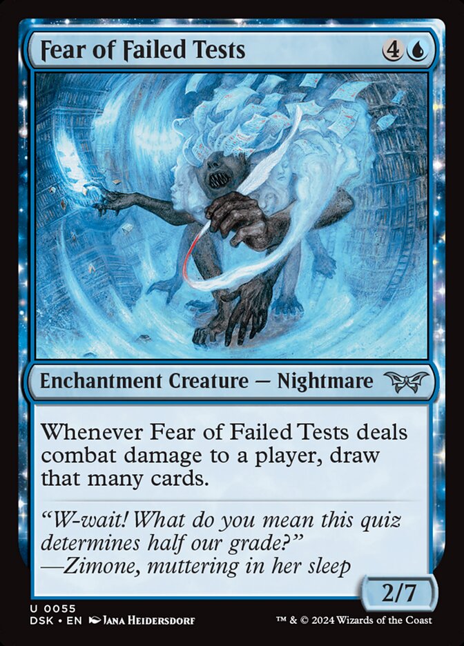 Fear of Failed Tests 55 (Duskmourn: House of Horror)  - Foil | Good Games Cannington