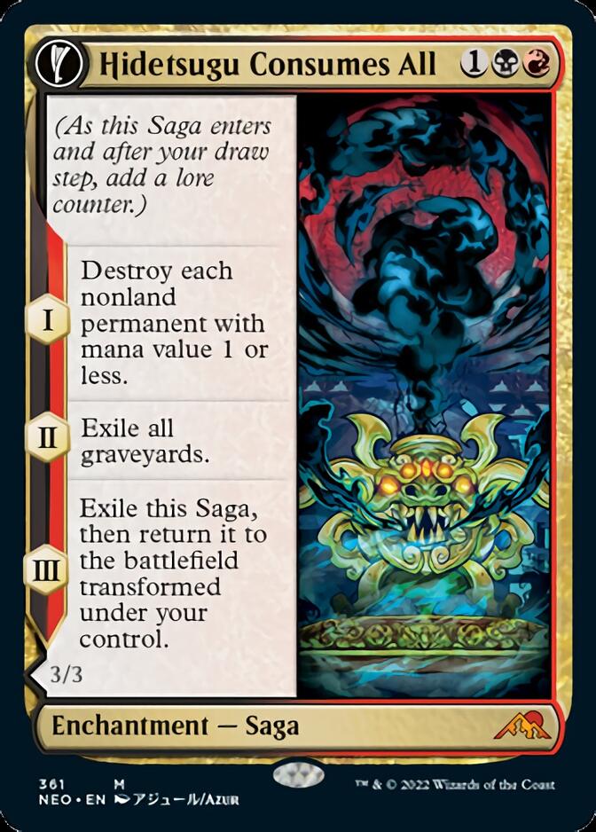 Hidetsugu Consumes All // Vessel of the All-Consuming (Showcase Soft Glow) [Kamigawa: Neon Dynasty] | Good Games Cannington