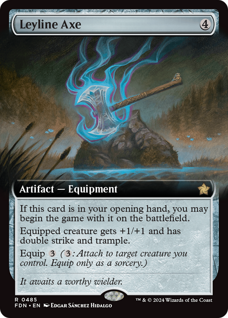 Leyline Axe (Extended Art) [Foundations] | Good Games Cannington