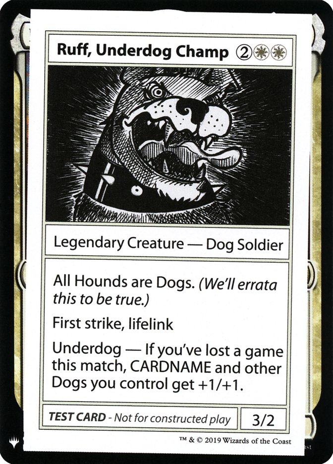 Ruff, Underdog Champ [Mystery Booster Playtest Cards] | Good Games Cannington