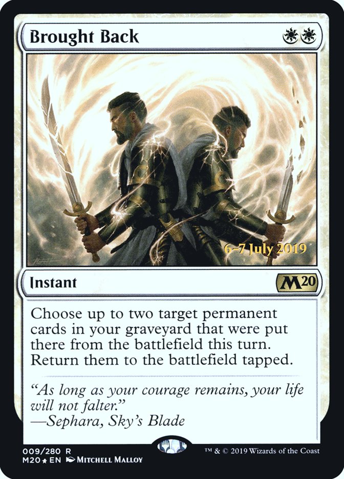 Brought Back [Core Set 2020 Prerelease Promos] | Good Games Cannington
