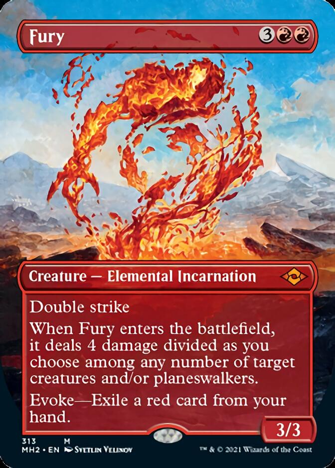 Fury (Borderless Alternate Art) [Modern Horizons 2] | Good Games Cannington
