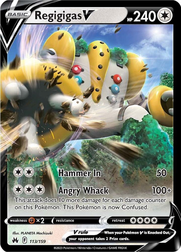 Regigigas V 113/159 (Crown Zenith)  - Holofoil | Good Games Cannington