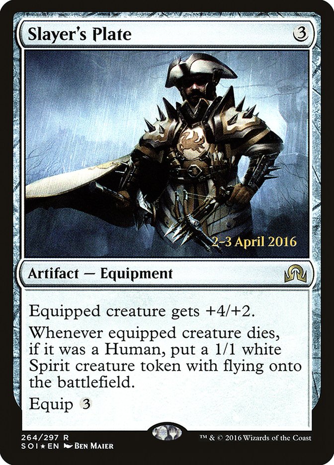 Slayer's Plate [Shadows over Innistrad Prerelease Promos] | Good Games Cannington