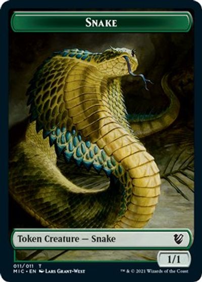 Spirit // Snake Double-Sided Token [Innistrad: Midnight Hunt Commander Tokens] | Good Games Cannington