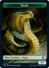 Spirit // Snake Double-Sided Token [Innistrad: Midnight Hunt Commander Tokens] | Good Games Cannington